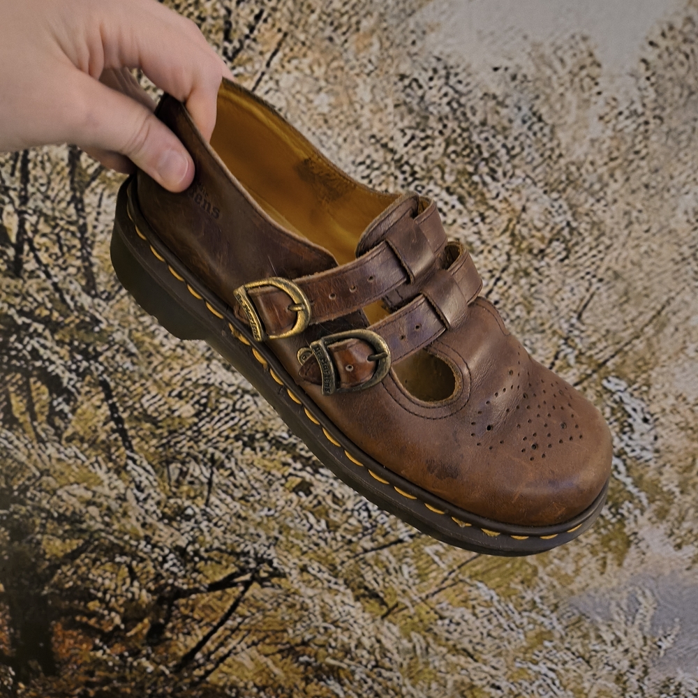 VTG 90's Doc Dr. Martens Made In England Double Strap Mary Janes US 7-7.5 - Picture 7 of 10